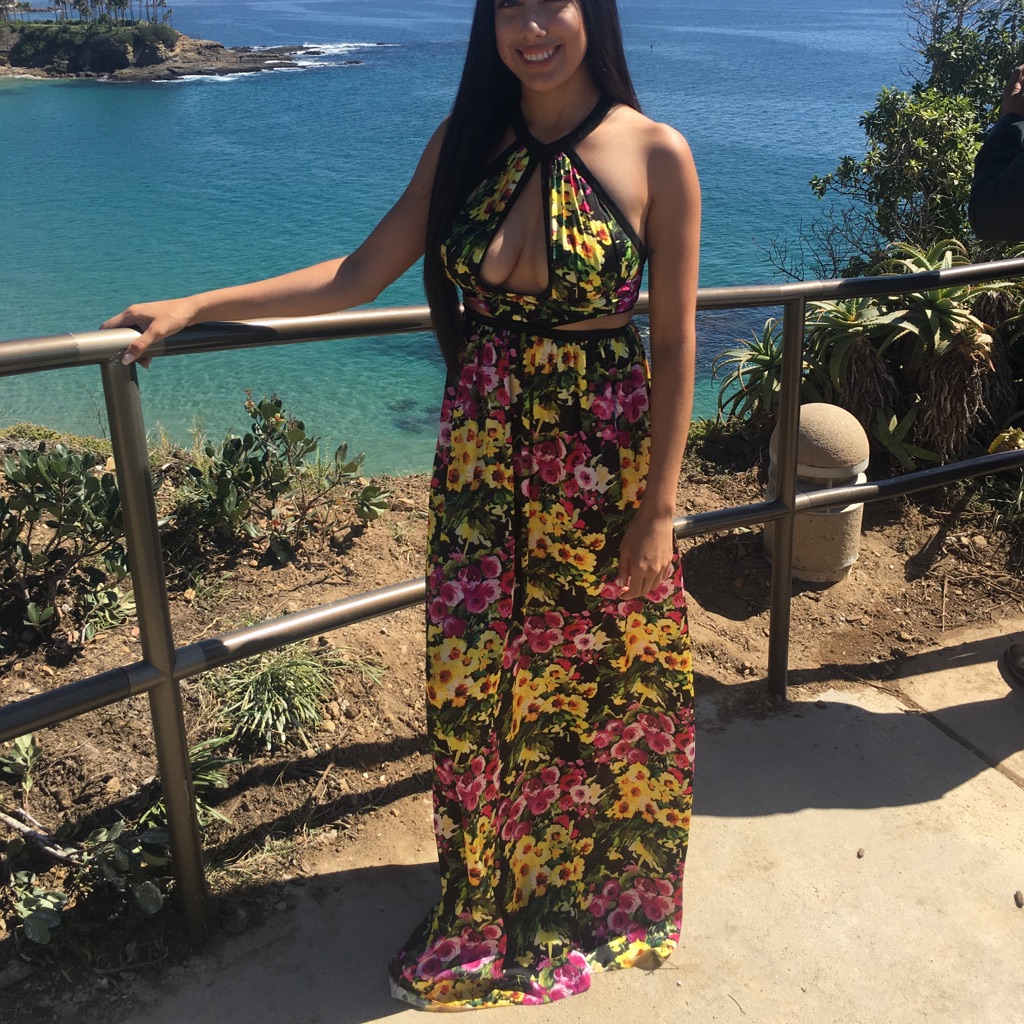 Jay Godfrey Floral Floor Length Dress